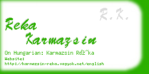 reka karmazsin business card